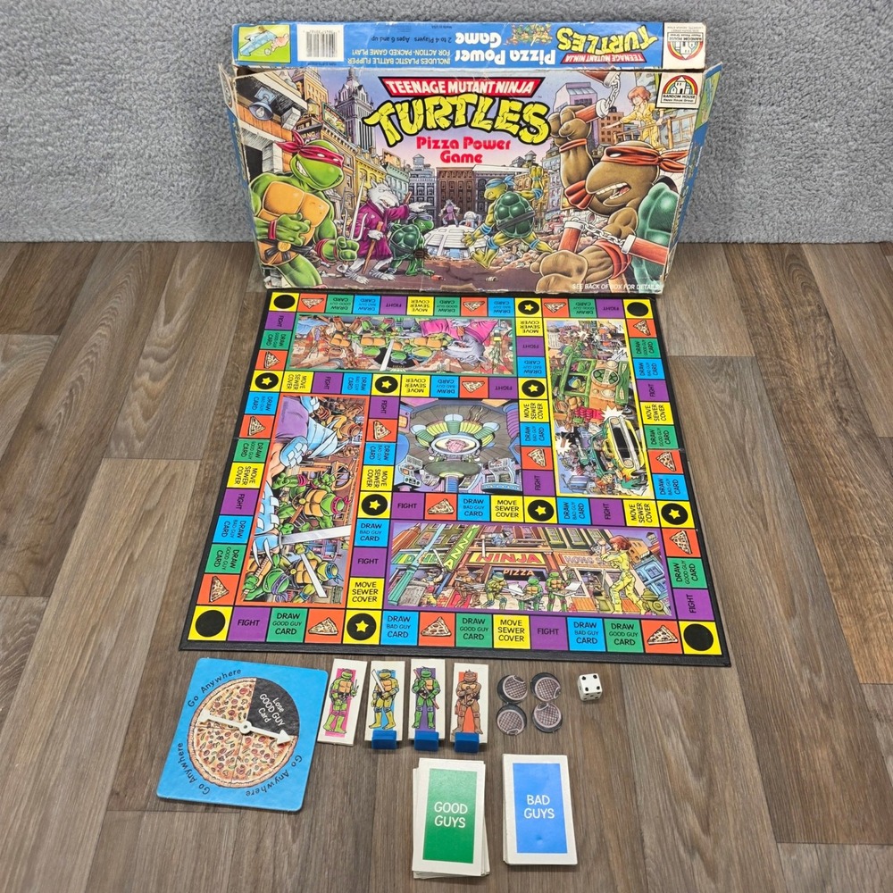 Vintage 1987 TMNT Pizza Power Board Game Mirage Studios Replacement Parts Only